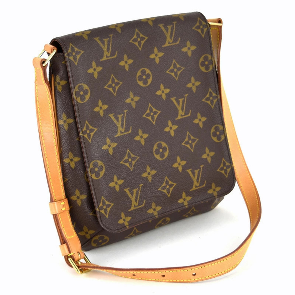 Louis Vuitton Leather Musette Salsa Hobo One Brown Monogram Shoulder Bag Brown